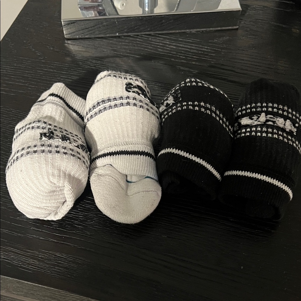 Stance Men's Low-Cut Athletic Socks - Black & White Crew Pack